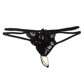 *Calcinha Tailandesa Com Alça Dupla 50 Tons (TO003) - Preto - Pura audácia Sex Shop discreta em BH