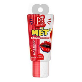 Óleo Beijável Mét 15m-l (ST982) - Morango - Pura audácia Sex Shop discreta em BH