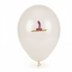 Balões Com Desenho de Pênis Variados 10un (RS6160) - Branco - Pura audácia Sex Shop discreta em BH