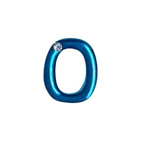 Letras Para Personalização de Plug Azul (HA180A) - O - Pura audácia - Sex Shop online discreta em BH