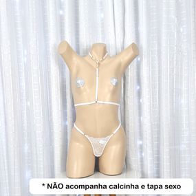 Strapy Com Pérola (LG001) - Branco - Pura audácia - Sex Shop online discreta em BH