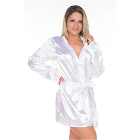 *Robe Cetim (PS8003) - Branco - Pura audácia Sex Shop discreta em BH