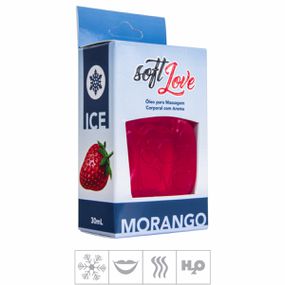 **Gel Comestível Soft Love Ice 30ml (ST117) - Morango - Pura audácia - Sex Shop online discreta em BH