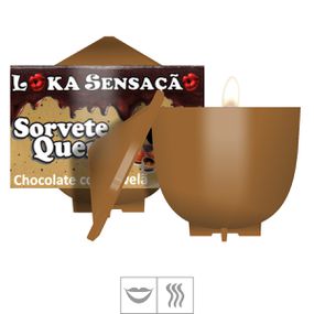 Vela Beijável Sorvete Quente 25g (ST148) - Chocolate C/ Av... - Pura audácia - Sex Shop online discreta em BH