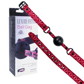 *Mordaça Bola Luxury Fetish VP (SM002-ST207) - Vermelho - Pura audácia - Sex Shop online discreta em BH