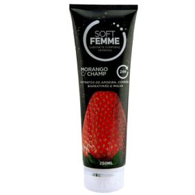 **Sabonete Íntimo Soft Femme 250ml (ST560) - Morango c/ Cha... - Pura audácia - Sex Shop online discreta em BH