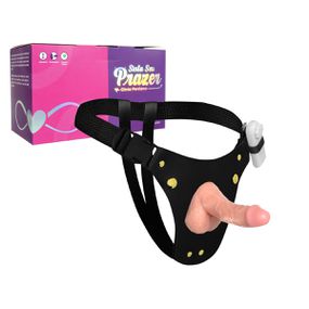 Cinta Com Prótese 12x13cm e Vibro (ST838-SSCT025V) - Bege - Pura audácia - Sex Shop online discreta em BH