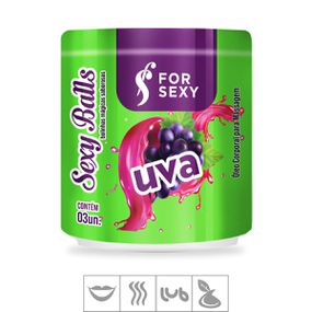 *Bolinha Beijável Sexy Balls 3un (ST732). - Uva - Pura audácia Sex Shop discreta em BH