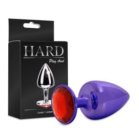 Plug de Metal M Com Pedra Variadas Hard (ST611-HA114) - Lilá... - Revender Sex Shop- Sex Shop discreta em BH