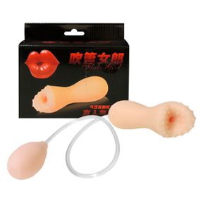 *Masturbador Com Bomba De Sucção Flute Girl SI (1084) - Bege... - Revender Sex Shop- Sex Shop discreta em BH