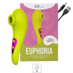 Vibrador Com Pulsação Euphoria Intt Toys (17957) - Amarelo - Revender Sex Shop com menor preço de BH