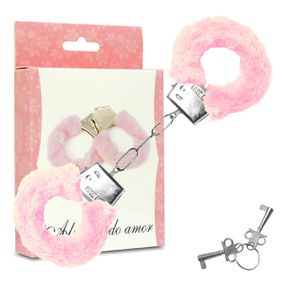 Algema em Metal Com Pelúcia Hand Cuffs SI (5268) - Rosa Bebê... - Revender Sex Shop com menor preço de BH
