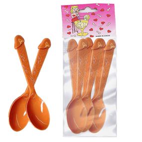 Colheres em Formato de Pênis Com 6un SI (5739-ST940) - Bege - Revender Sex Shop com menor preço de BH