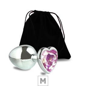 Plug de Metal M Com Pedra Formato de Coração (SX024) - Pedra... - Revender Sex Shop com menor preço de BH