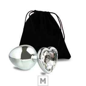Plug de Metal M Com Pedra Formato de Coração 7cm (5849) - Pe... - Revender Sex Shop com menor preço de BH