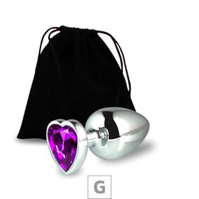 Plug de Metal G Com Pedra Formato de Coração 8cm SI (5850) -... - Revender Sex Shop com menor preço de BH