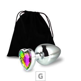 Plug de Metal G Com Pedra Formato de Coração 8cm SI (5850) -... - Revender Sex Shop com menor preço de BH