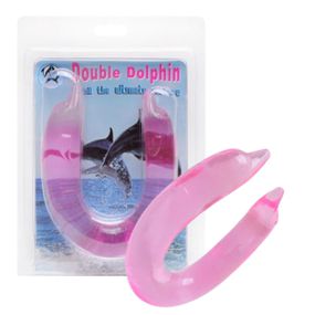 Estimulador Ponta Dupla Golfinho (6307) - Rosa - Revender Sex Shop com menor preço de BH