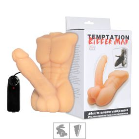 Masturbador Com Vibro Temptation Bigger Man SI (6622) - Bege - Revender Sex Shop- Sex Shop discreta em BH