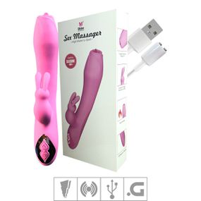 Vibrador Com Estimulador Recarregável Sex Massager SI (6838)... - Revender Sex Shop- Sex Shop discreta em BH
