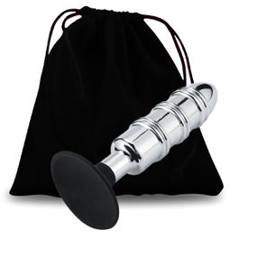 Plug De Metal Com Ventosa (7455) - Cromado - Revender Sex Shop com menor preço de BH