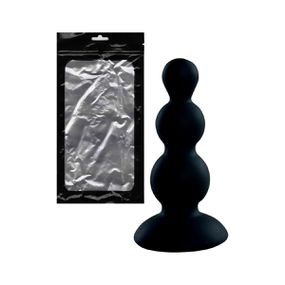 Plug Silicone P Escalonado SI (7911) - Preto - Revender Sex Shop- Sex Shop discreta em BH