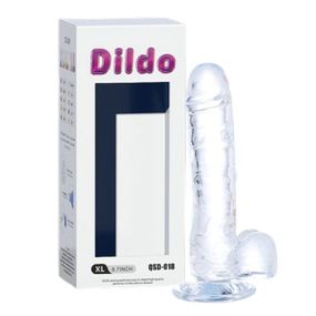 Prótese 14x12cm Com Led Ventosa e Escroto SI (8233) - Transl... - Revender Sex Shop com menor preço de BH