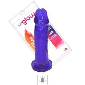 *Prótese 15x13cm Com Led Just Glow (ADAO03L) - Roxo - Revender Sex Shop- Sex Shop discreta em BH