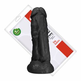 Prótese 16x15cm Com Escroto (ADAO07) - Preto - Revender Sex Shop- Sex Shop discreta em BH
