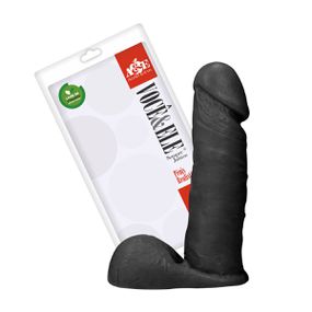 Prótese 14x13cm Com Escroto (ADAO10) - Preto - Revender Sex Shop- Sex Shop discreta em BH