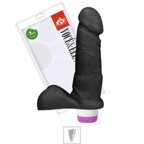 Prótese 14x14cm Com Vibro e Escroto (ADAO21) - Preto - Revender Sex Shop- Sex Shop discreta em BH