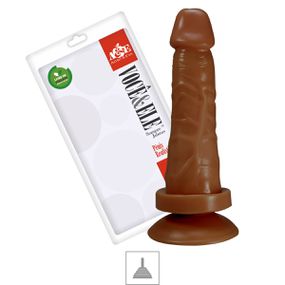 Prótese 14x13cm Com Ventosa (ADAO23) - Marrom - Revender Sex Shop- Sex Shop discreta em BH