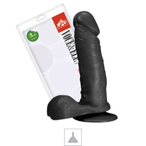 Prótese 14x13cm Com Ventosa e Escroto (ADAO26) - Preto - Revender Sex Shop- Sex Shop discreta em BH