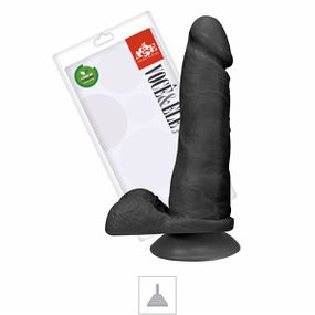 Prótese 17x15cm Com Ventosa e Escroto (ADAO32) - Preto - Revender Sex Shop- Sex Shop discreta em BH