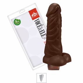 Prótese 13x15cm Com Vibro e Escroto (ADAO63) - Marrom - Revender Sex Shop- Sex Shop discreta em BH