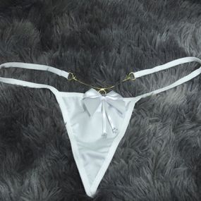 *Calcinha Com Detalhe em Strass Atrás (CF601) - Branco - Revender Sex Shop- Sex Shop discreta em BH