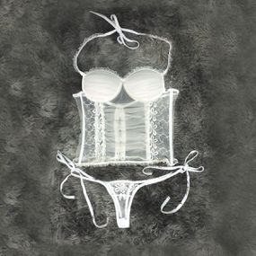 *Corselet Saradona (DM183) - Branco - Revender Sex Shop- Sex Shop discreta em BH