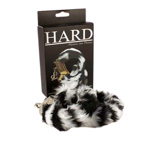 Algema em Metal Com Pelúcia Hard (HA109P) - Zebra - Revender Sex Shop- Sex Shop discreta em BH