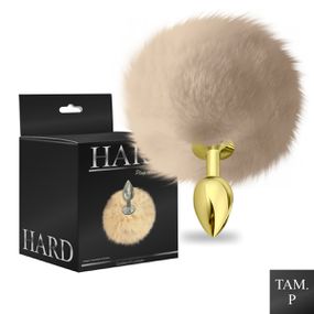 Plug Metálico PomPom Claro Hard (HA115) - Dourado - Revender Sex Shop- Sex Shop discreta em BH