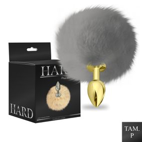 Plug de Meta PomPom Médio Hard (HA115) - Dourado - Revender Sex Shop- Sex Shop discreta em BH