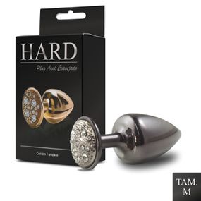 Plug de Metal M Com Pedras Cravejadas (HA135) - Onix - Revender Sex Shop com menor preço de BH