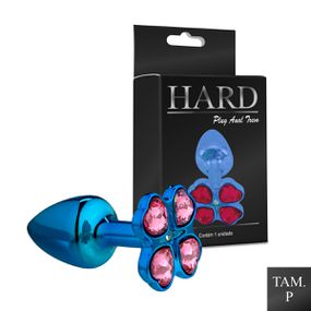 Plug de Metal P Com Pedra Variadas Trevo (HA137) - Azul - Revender Sex Shop- Sex Shop discreta em BH