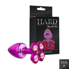 Plug de Metal P Com Pedra Variadas Trevo (HA137) - Rosa - Revender Sex Shop- Sex Shop discreta em BH