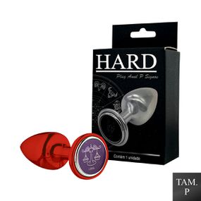 Plug de Metal P Signos Libra (HA162LI) - Vermelho - Revender Sex Shop com menor preço de BH