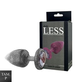 Plug de Plástico P Less Com Glitter (HA165) - Cromado - Revender Sex Shop- Sex Shop discreta em BH