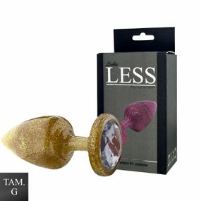 Plug Less G Com Glitter (HA167) - Dourado - Revender Sex Shop com menor preço de BH