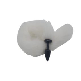 Plug de Plástico P Preto Com Cauda (HA168P) - Branco - Revender Sex Shop- Sex Shop discreta em BH