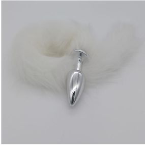 Plug de Plástico G Less Cromado Com Cauda (HA170C) - Branco - Revender Sex Shop com menor preço de BH