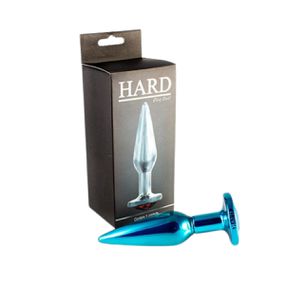 Plug de Metal Slim Com Pedras Variadas (HA172) - Azul - Revender Sex Shop com menor preço de BH