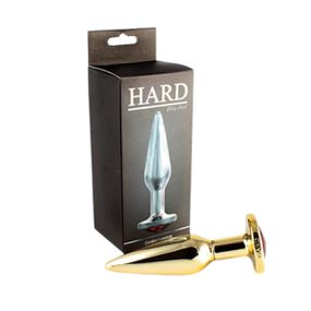 Plug de Metal Slim Com Pedras Variadas (HA172) - Dourado - Revender Sex Shop com menor preço de BH